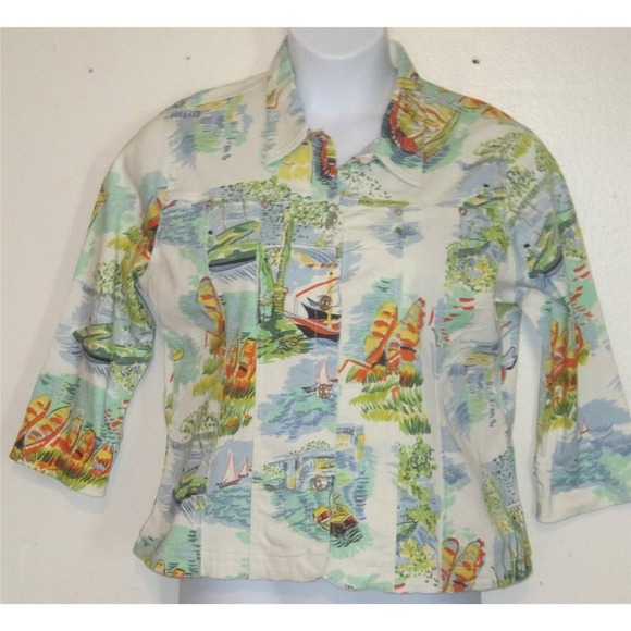 Mirror Mirror Jackets & Blazers - Mirror Mirror misses sz XL colorful print jacket blazer Cute b17